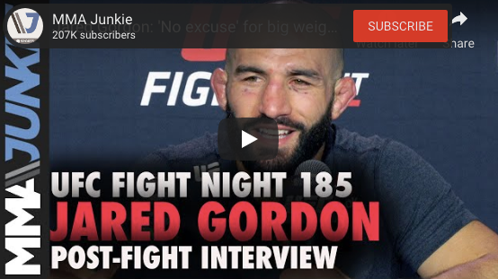 Jared Gordon: 'No excuse' for big weight miss before win | UFC Fight Night 185